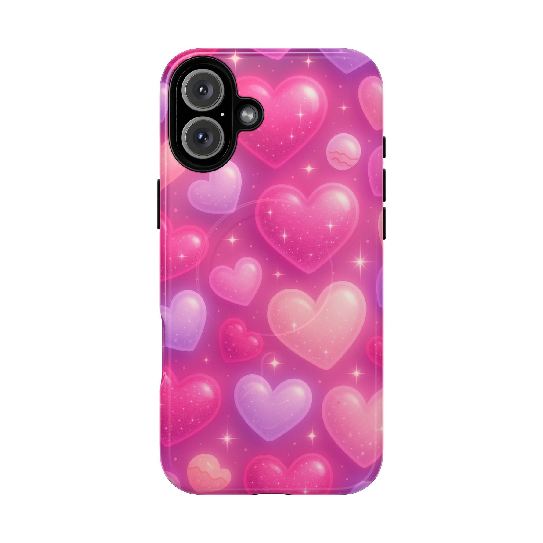 Glitter Hearts Cases for iPhones with MagSafe - Shamo's