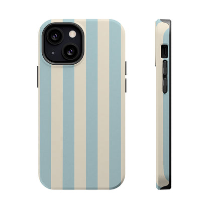 Blue Strips Pattern iPhone Case Compatible with MagSafe