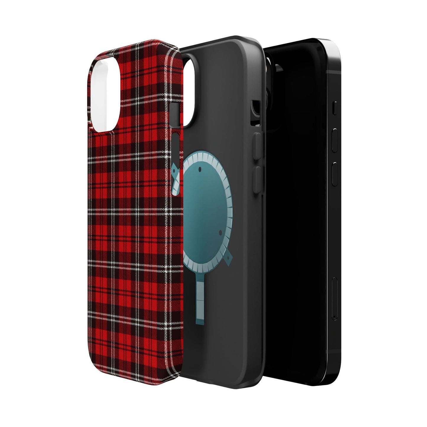 Red Tartan Plaid Impact-Resistant iPhone Case | MagSafe compatibility  Shamo's