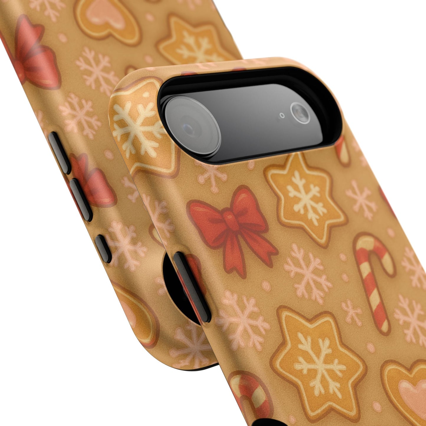 Candy Cane & Gingerbread Holiday iPhone Case — Impact-Resistant