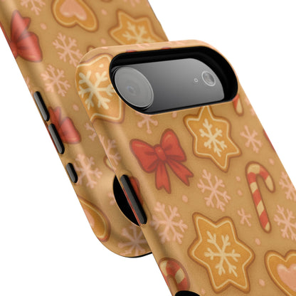 Candy Cane & Gingerbread Holiday iPhone Case — Impact-Resistant