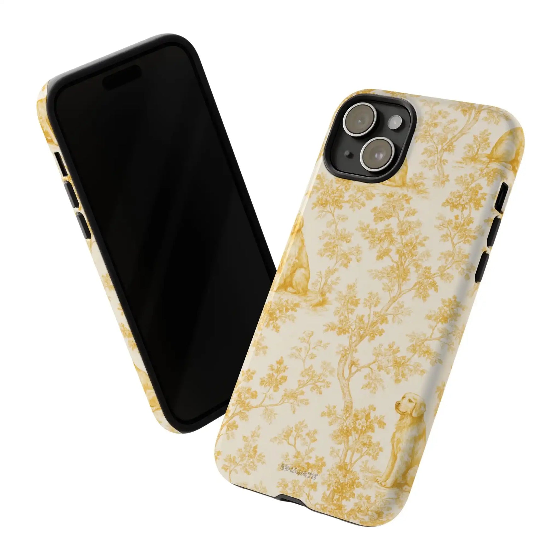 Golden Retriever Pattern Phone Case — Impact Resistant Tough Cases