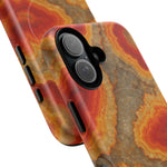 Agate Glow Marble iPhone Case Orange Geode Stone Design with MagSafe  Shamo's