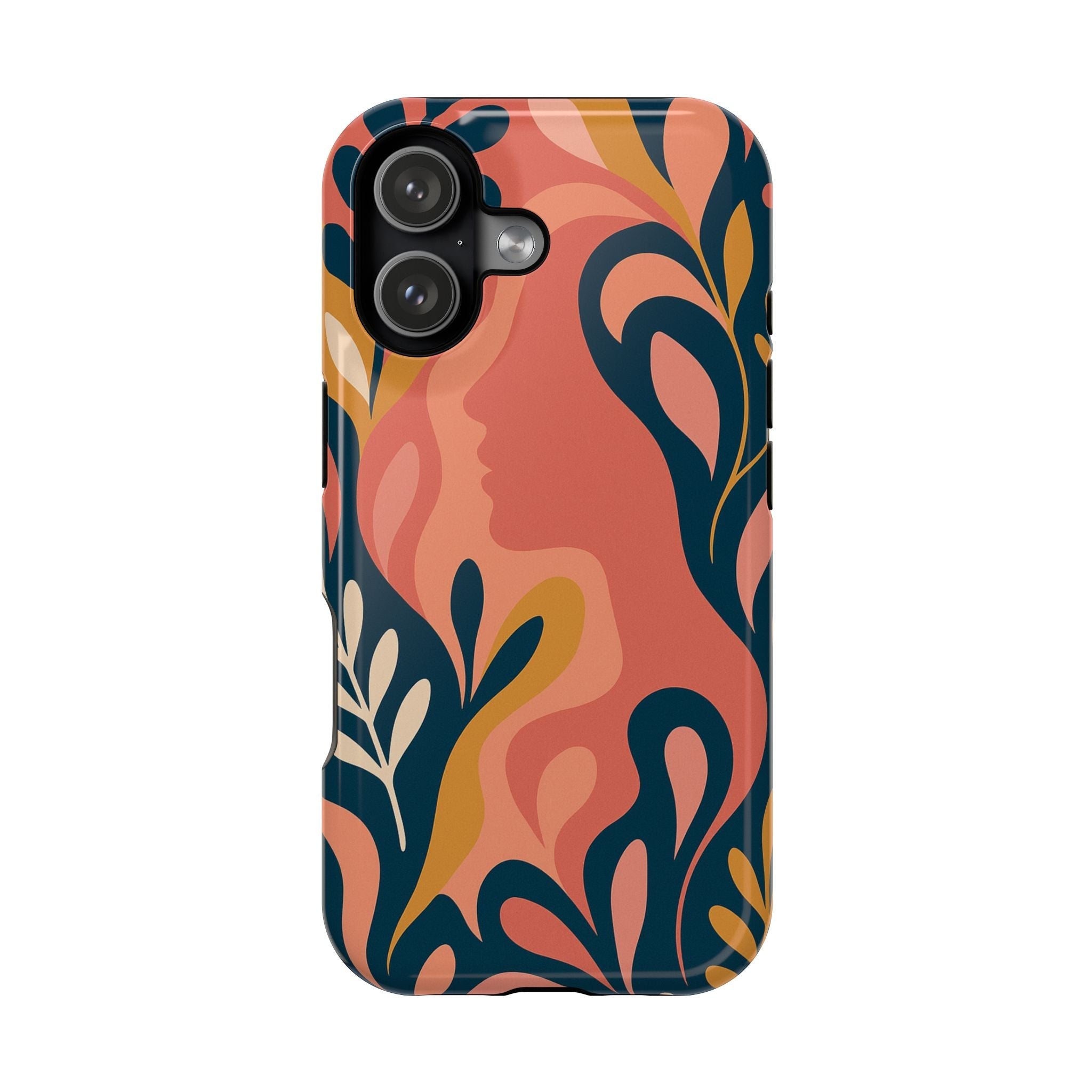 Floral Feminine Abstract MagSafe Impact-Resistant iPhone Case  Shamo's iPhone 17 / Glossy