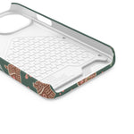 Holiday Gingerbread Phone Case with Card Holder — Festive Green Candy Cane Design  Shamo's