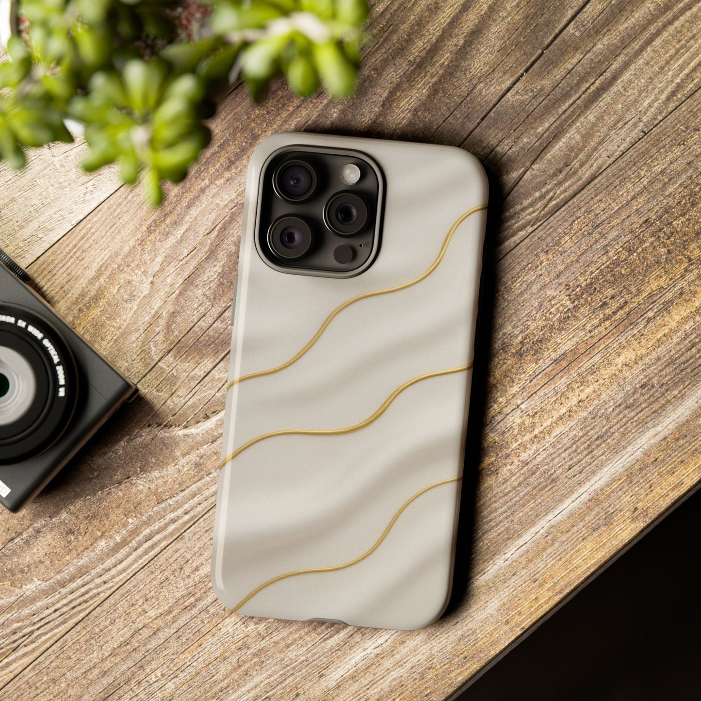 Elegant Gold Wave Tough iPhone Case