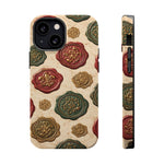 Vintage Wax Seal Pattern Magnetic Impact-Resistant Phone Case with MagSafe Compatibility