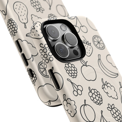 Fruit Pattern Tough iPhone Case | Compatible with MagSafe