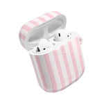 Pink Striped AirPod Case — Pastel Candy Stripe Protective Cover