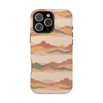 Sunset Trails – Desert Landscape MagSafe Phone Case, glossy iPhone 16 Pro Max, rear view