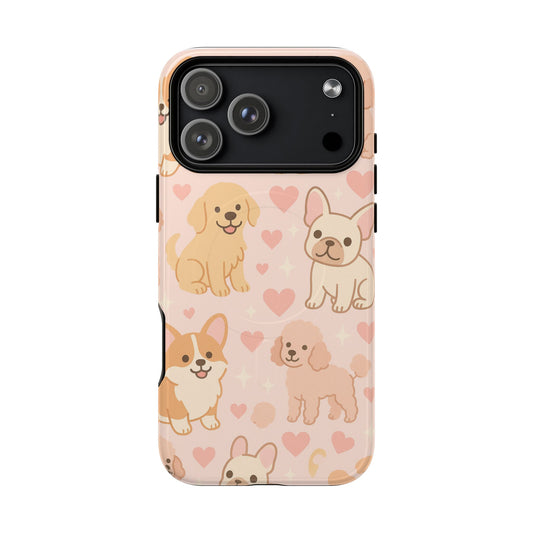 Puppies & Hearts iPhone Case compatible with MagSafe - Shamo's