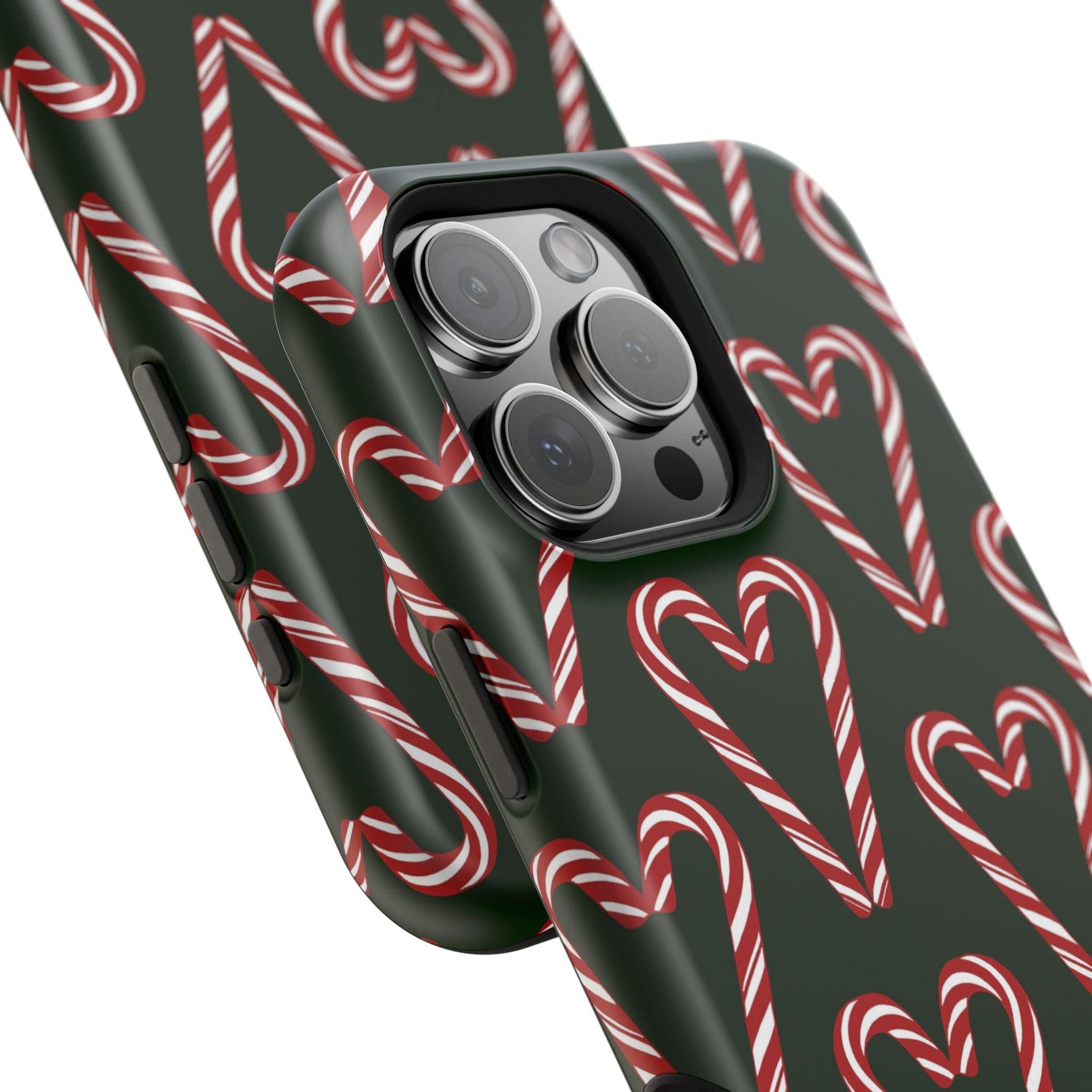 Candy Cane Heart MagSafe Impact-Resistant iPhone Case  Shamo's