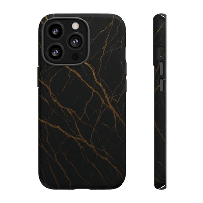Black Marble Tough iPhone Case - Shamo's