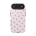 Cherry Pattern Tough Magnetic Phone Case — Pink Protective Magnetic iPhone Cover with MagSafe compatibility
