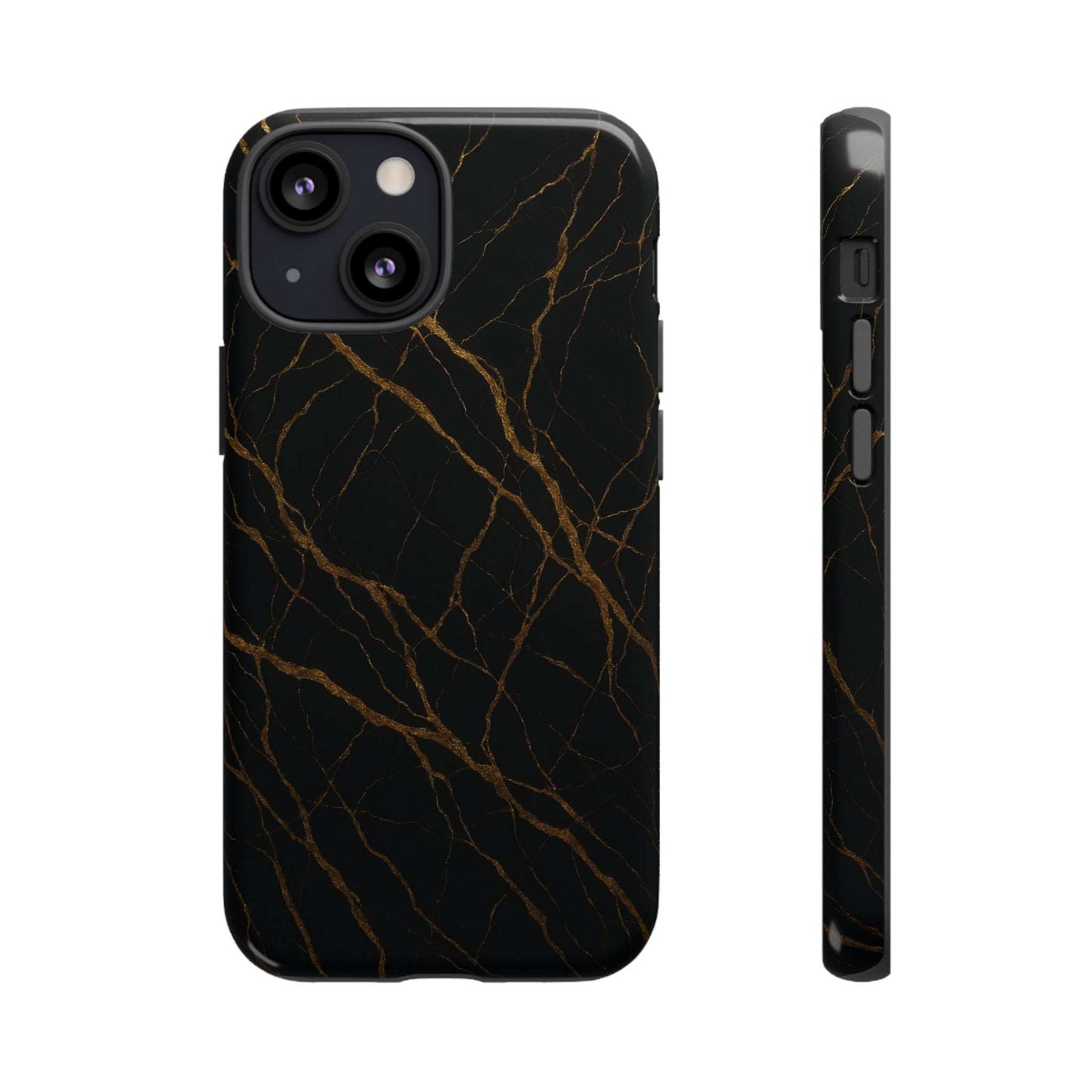 Black Marble Tough iPhone Case - Shamo's