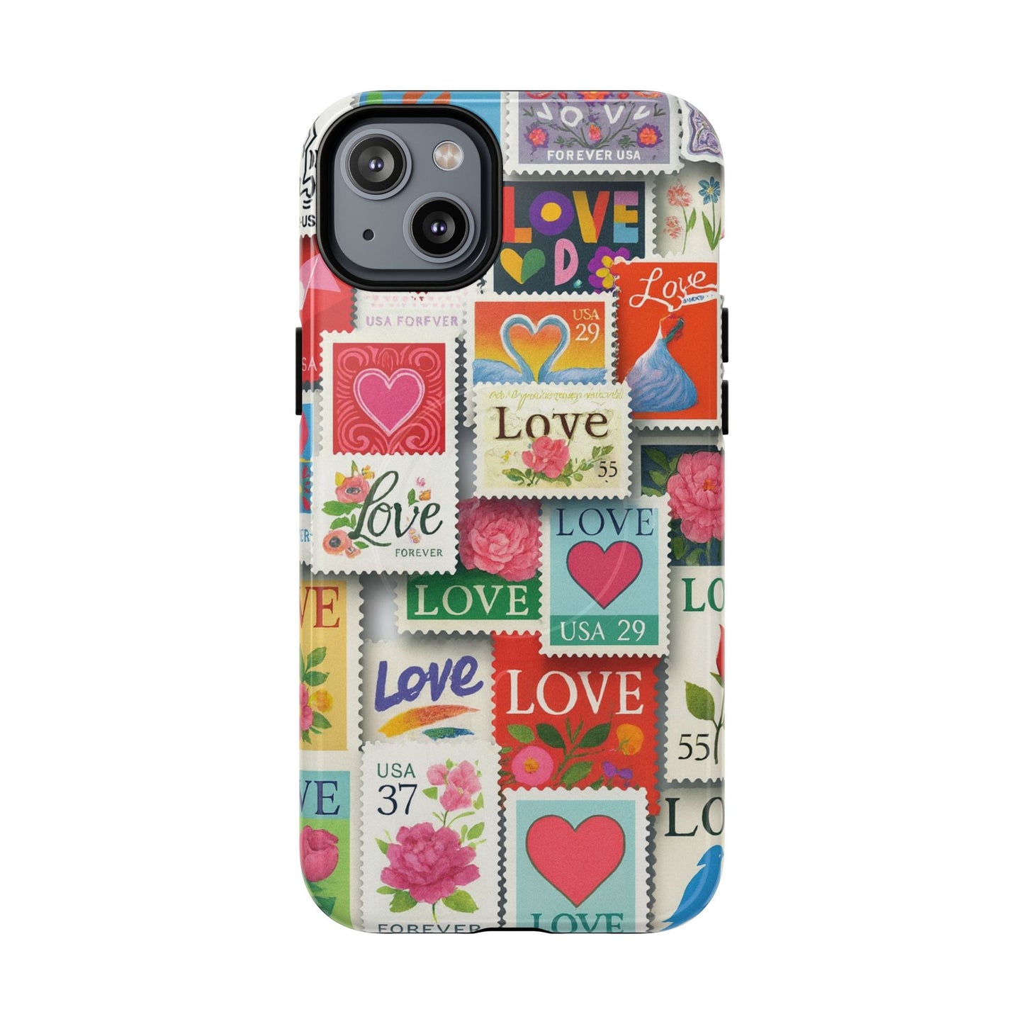 Vintage Romantic Love Stamp iPhone Case | Tough Protection + MagSafe  Shamo's iPhone 14 Plus / Glossy