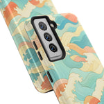 Ocean Wave Tough Phone Case — Pastel Retro Surf Pattern  Shamo's
