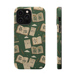 Botanical Journal Pattern iPhone Case | MagSafe Compatible Impact-Resistant Protective Cover