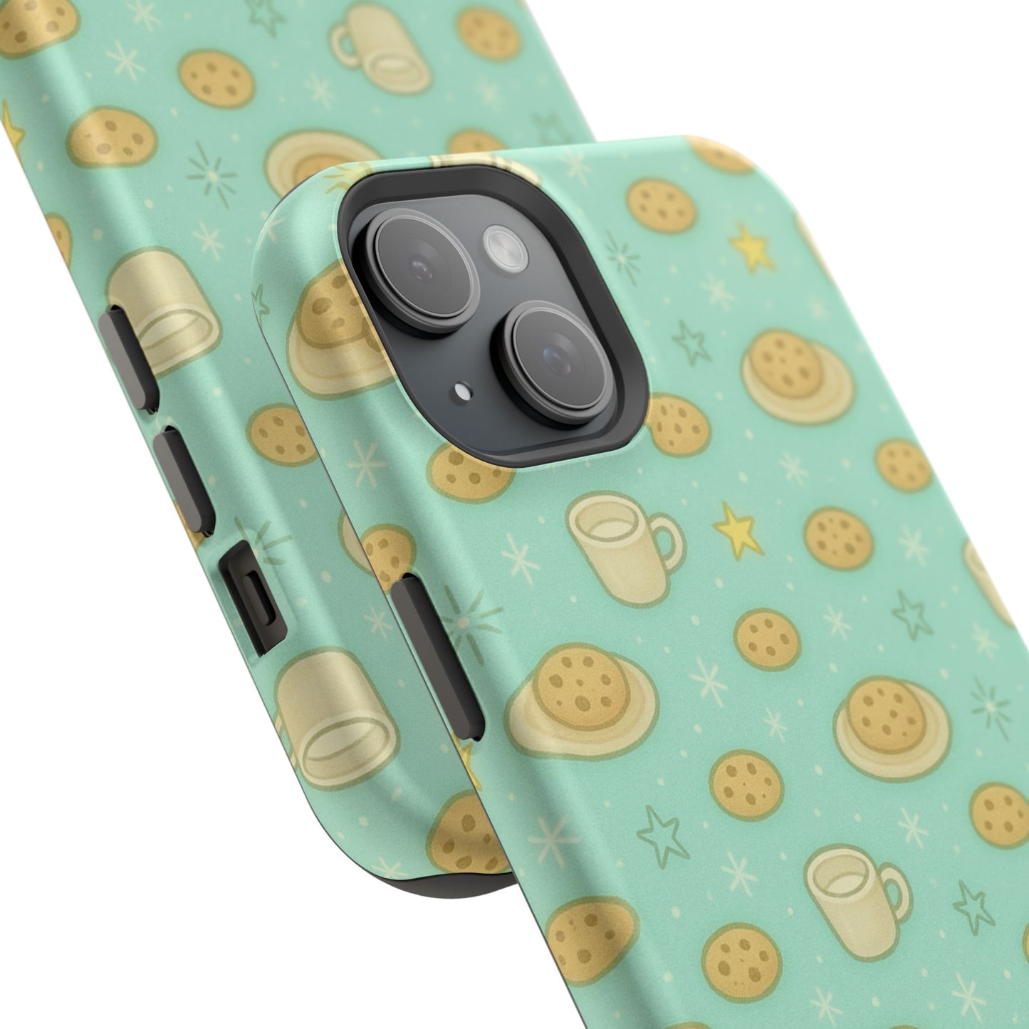 Cookie & Coffee Pattern Tough iPhone Case — Impact-Resistant