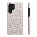 Rosebud Floral Tough iPhone Case | Pink Vintage Flower Protective Cover