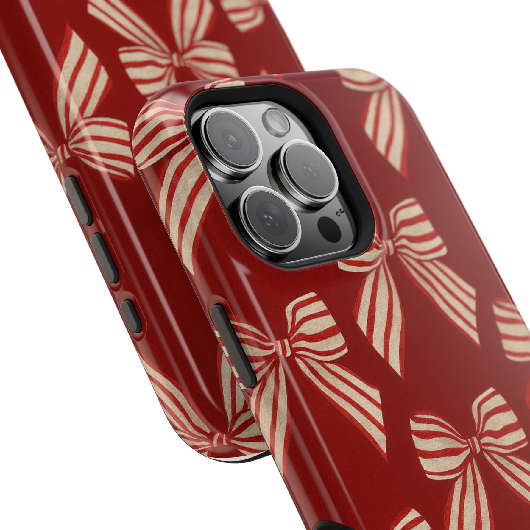 Holiday Red Bow iPhone Case — Impact‑Resistant iPhone Cover with MagSafe compatibility  Shamo's