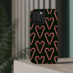 Candy Cane Heart MagSafe Impact-Resistant iPhone Case  Shamo's
