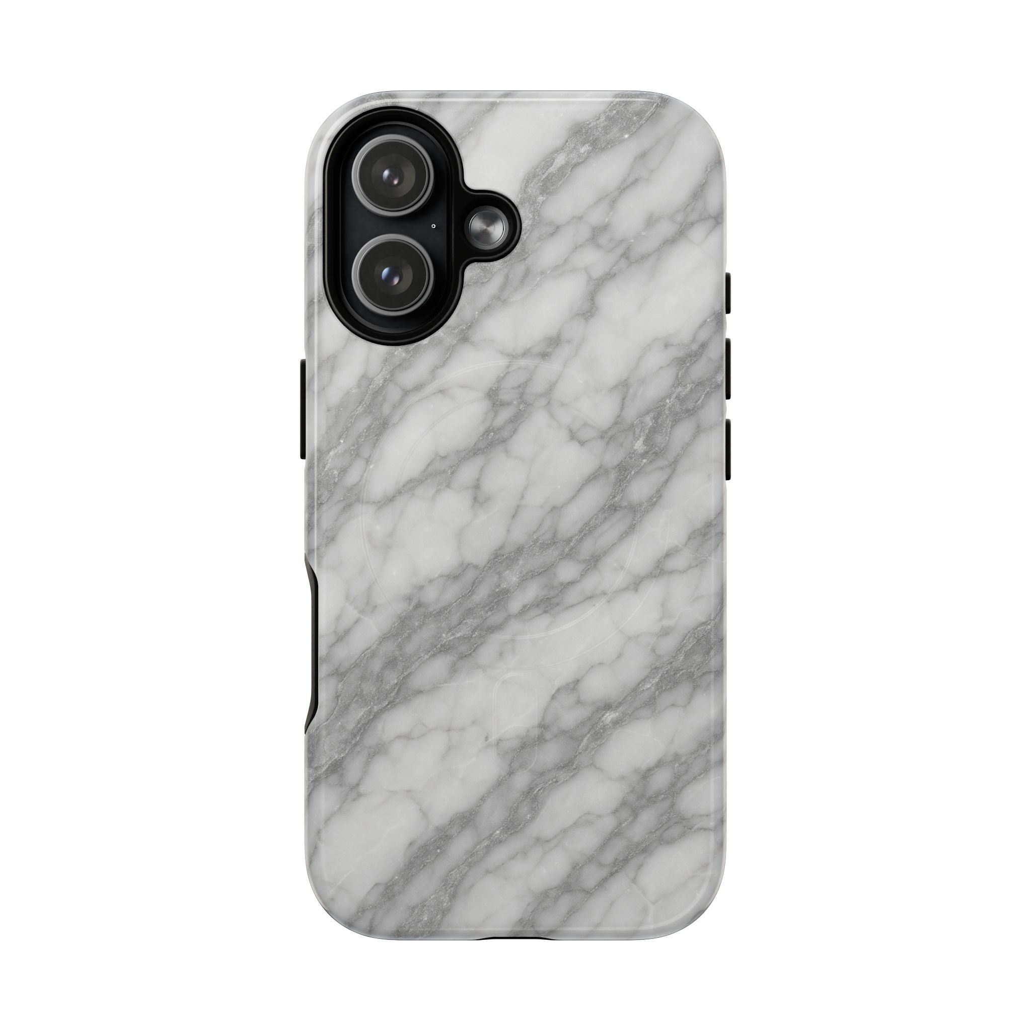Silver Mist Marble iPhone Case with MagSafe - Shamo's