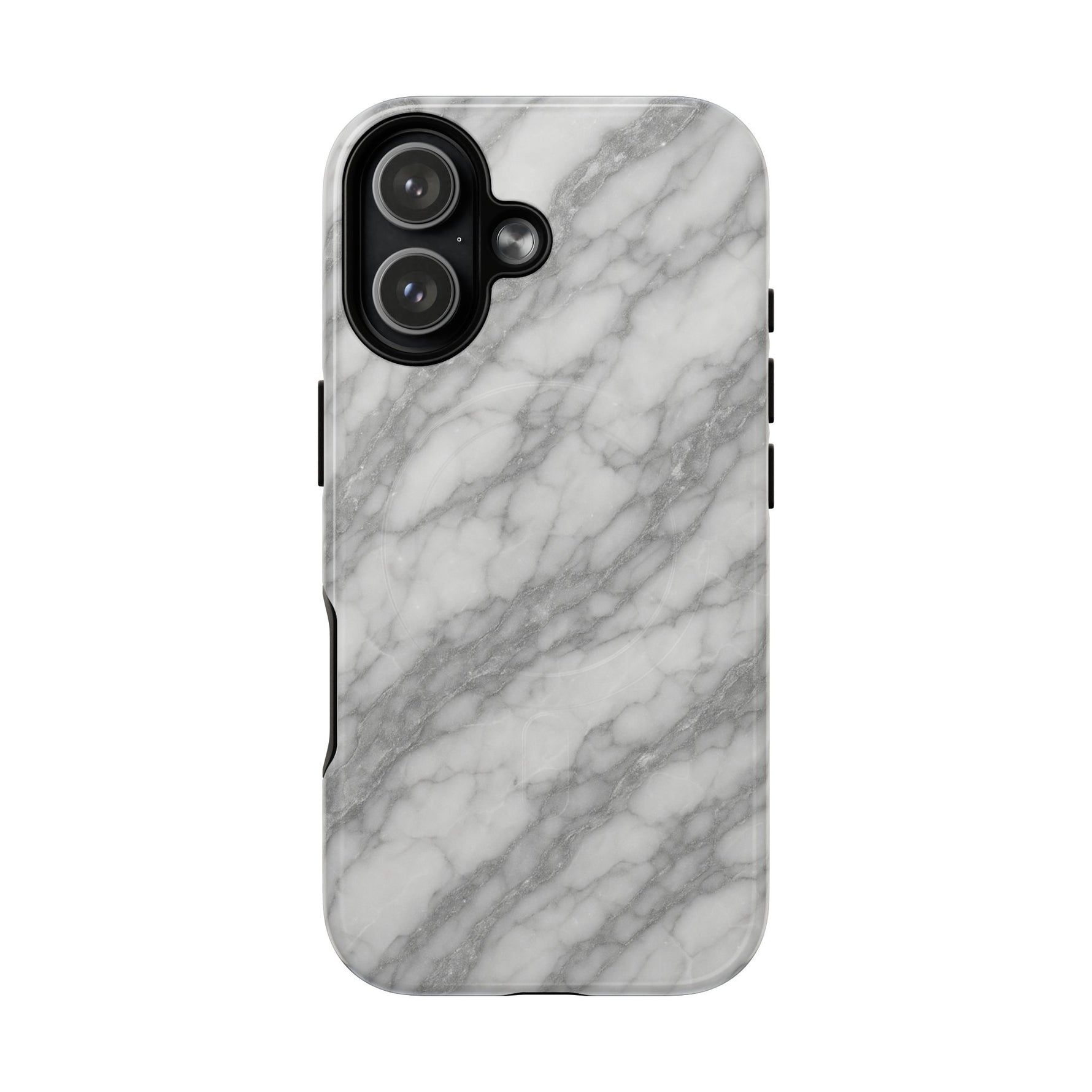 Silver Mist Marble iPhone Case with MagSafe - Shamo's