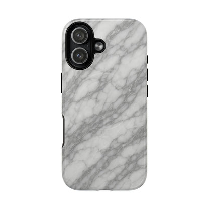Silver Mist Marble iPhone Case with MagSafe - Shamo's