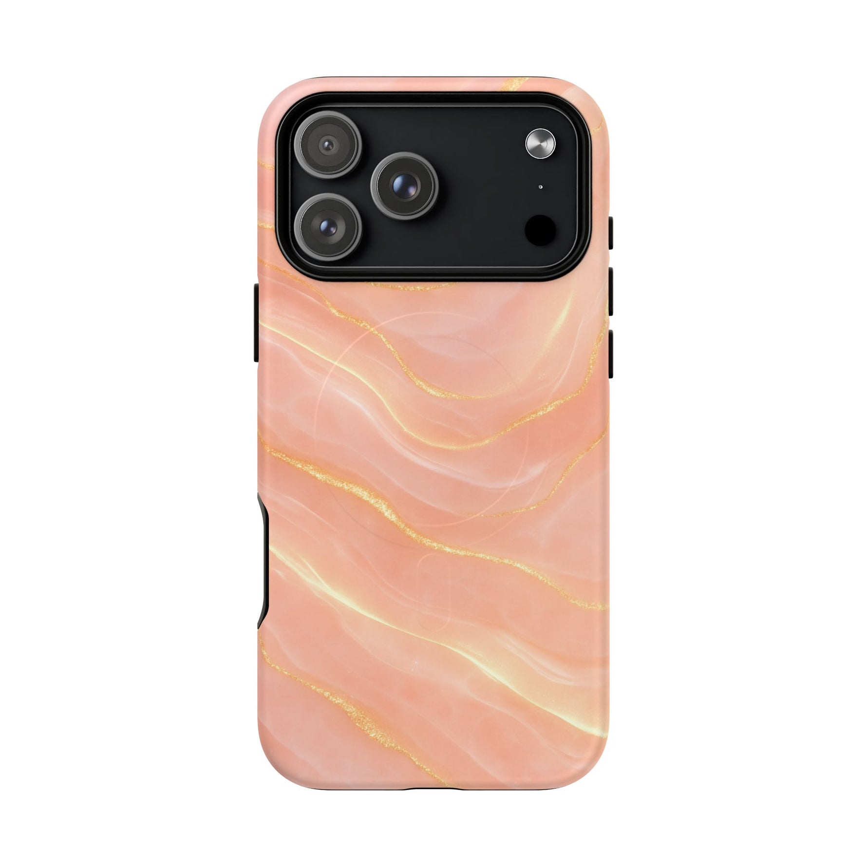 Luxury Series Pink Marble iPhone Case compatible with MagSafe - Shamo's