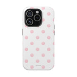 Pink Polka Dot Impact-Resistant Phone Case | MagSafe