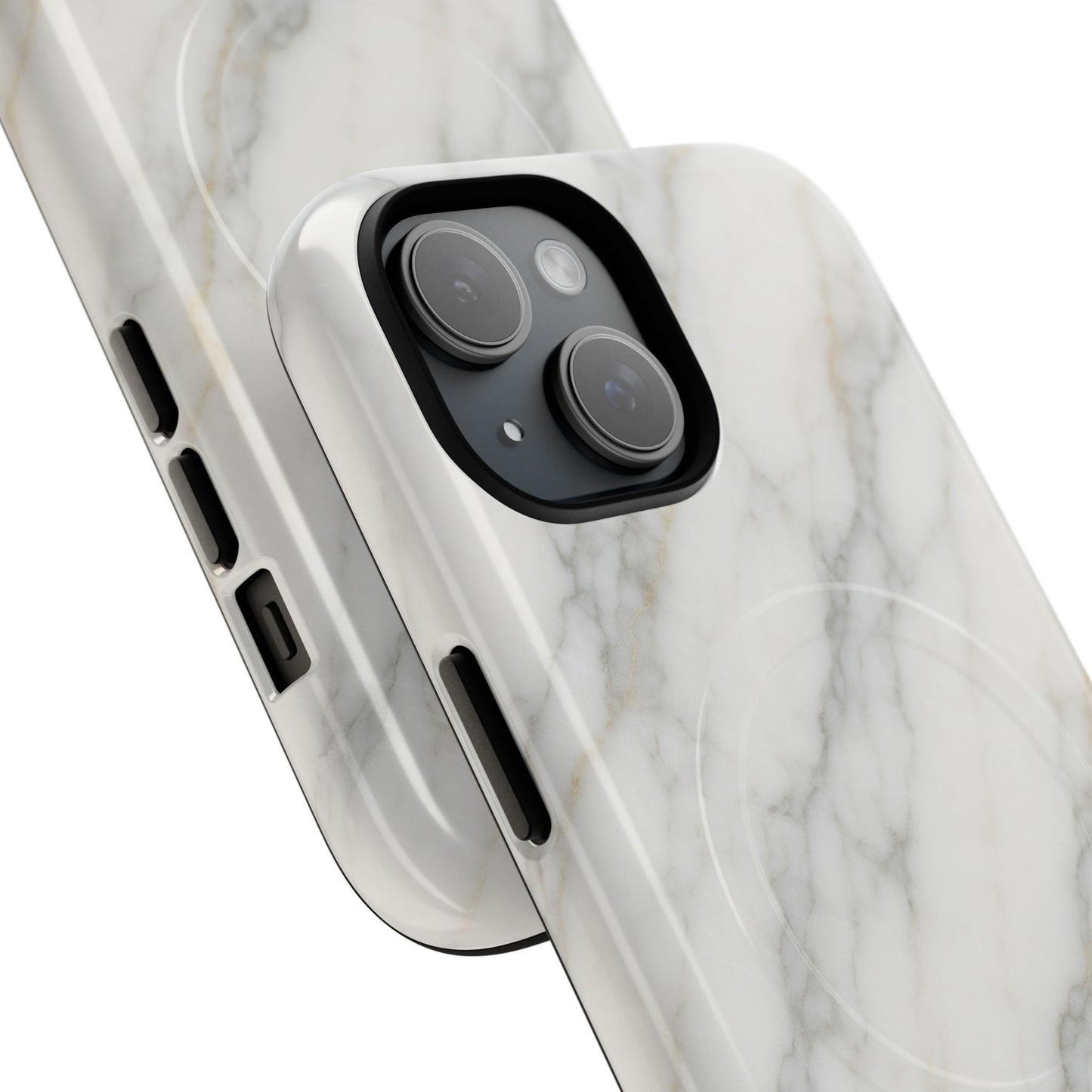 Classic White Marble iPhone Case with MagSafe - Shamo's