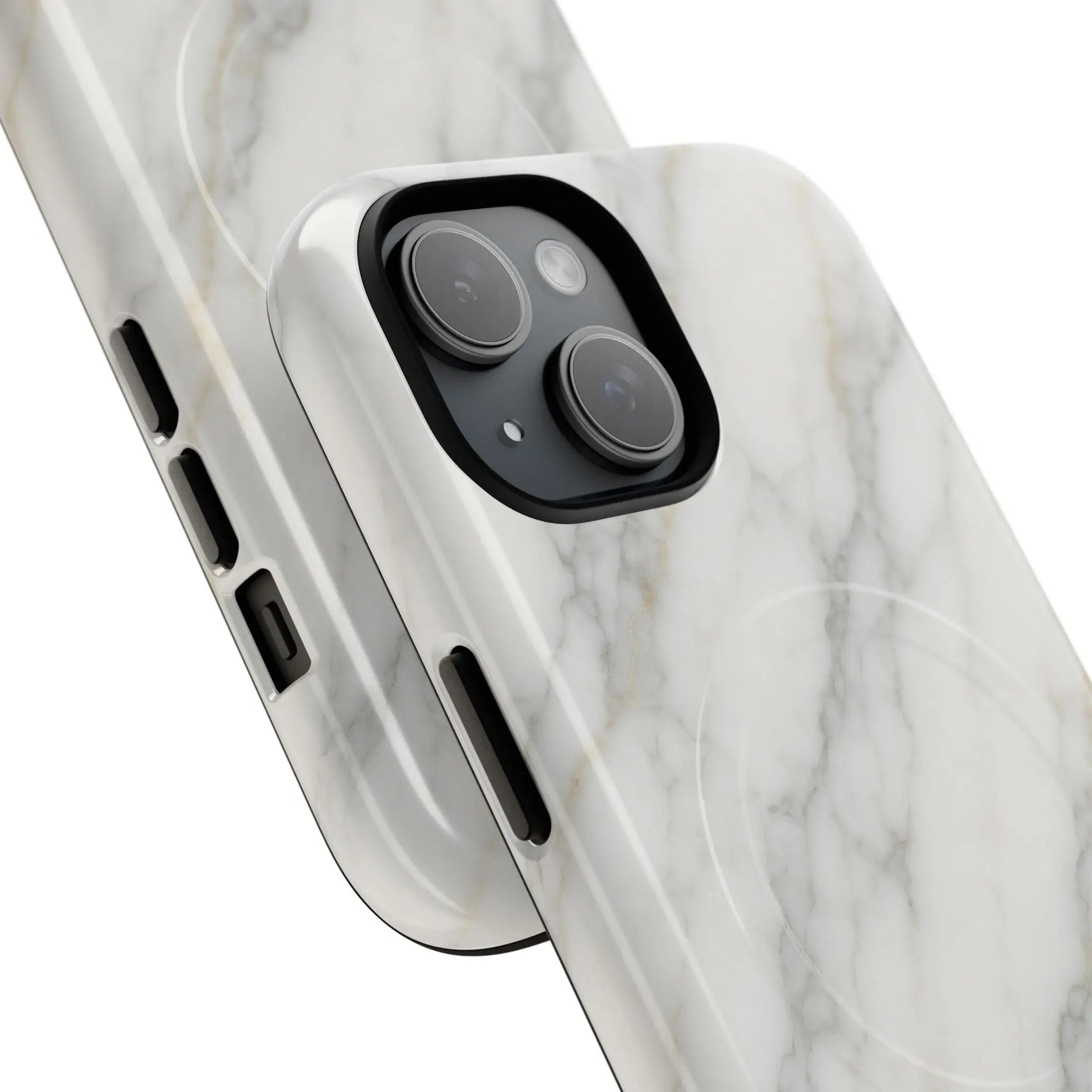 Classic White Marble iPhone Case with MagSafe - Shamo's