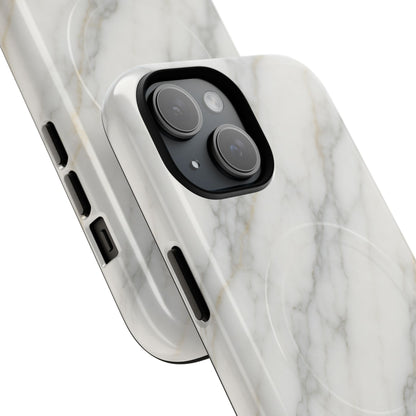 Classic White Marble iPhone Case with MagSafe - Shamo's