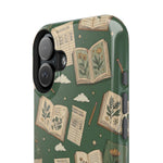 Botanical Journal Pattern iPhone Case | MagSafe Compatible Impact-Resistant Protective Cover
