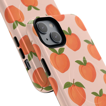 Peach Pattern Fruit Case for iPhone | MagSafe Compatible