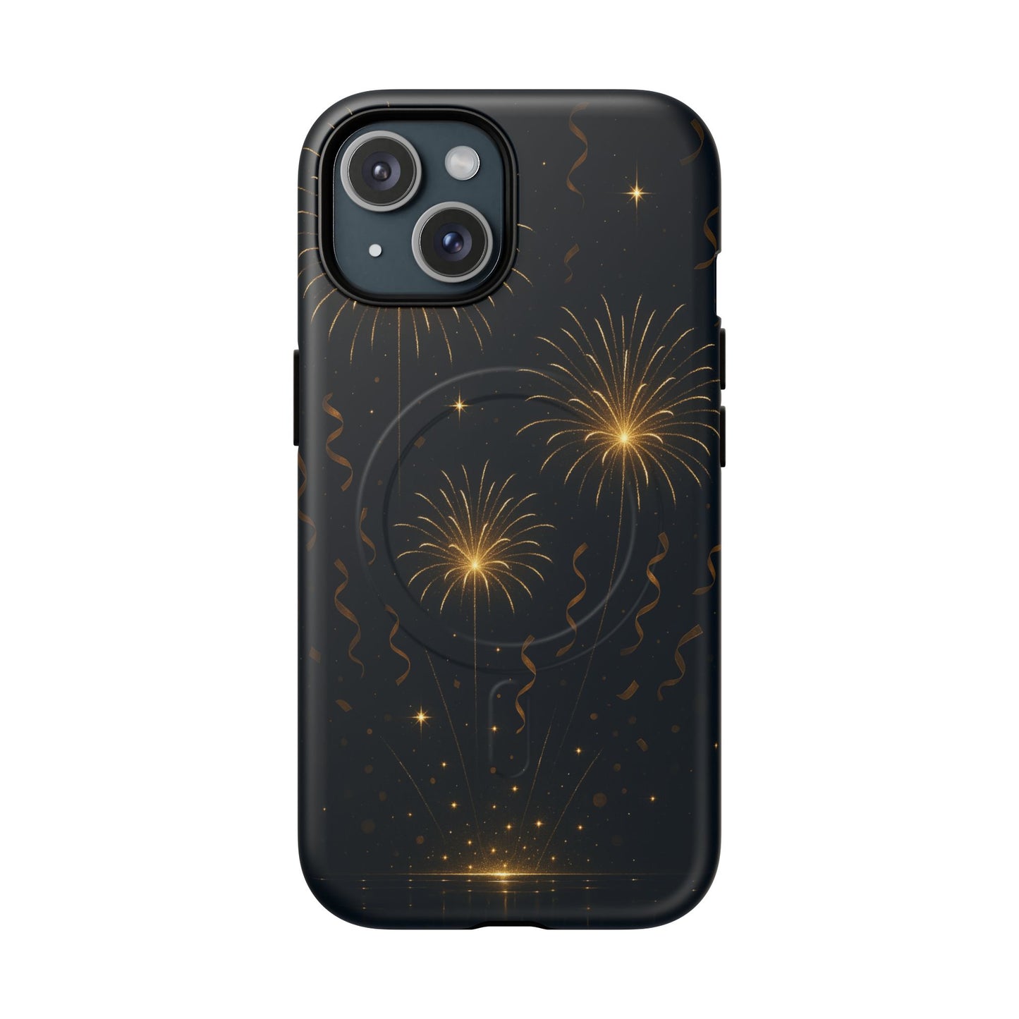 Gold Fireworks Celebration iPhone Case with MagSafe - Shamo's