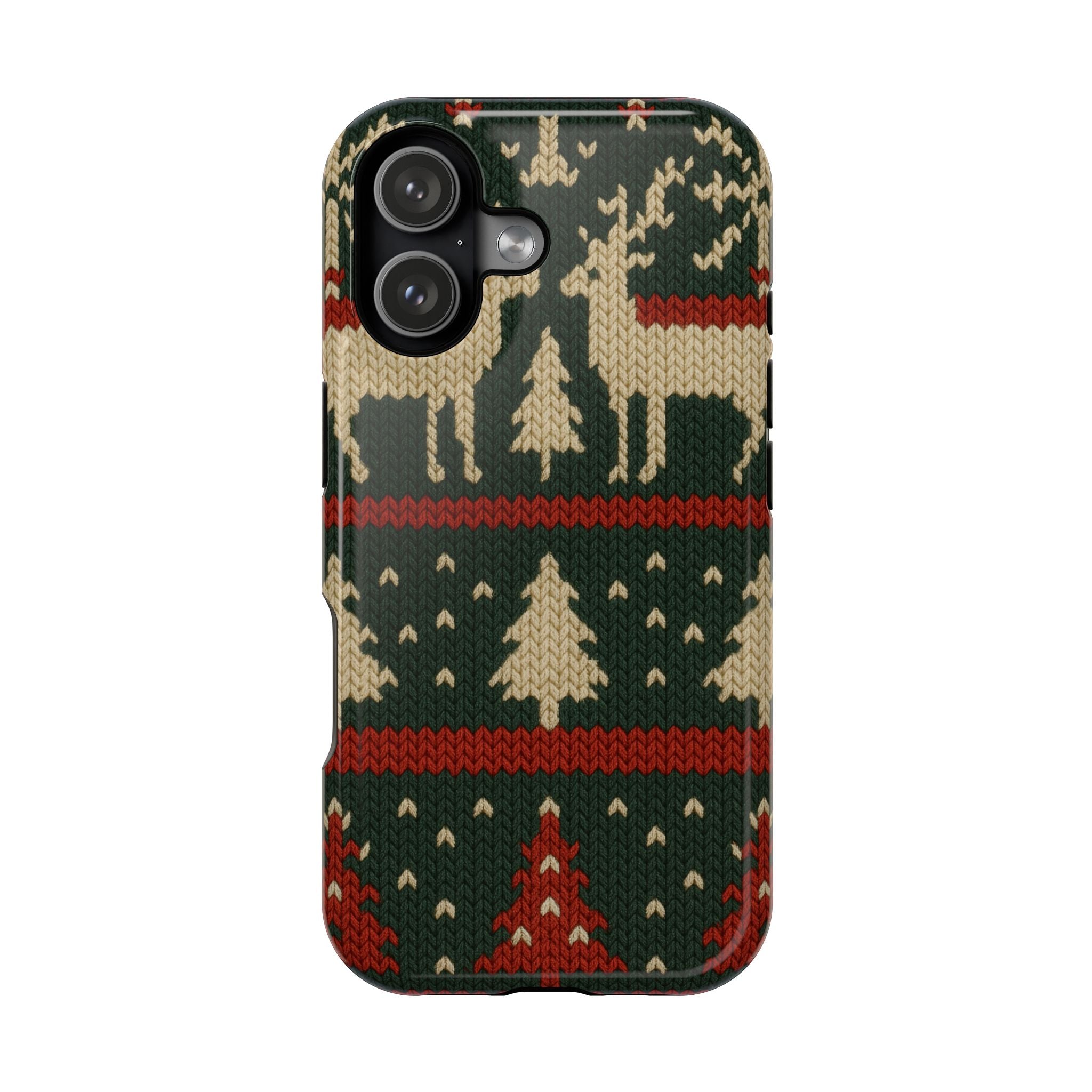 Holiday Reindeer Knit iPhone Case | compatible with MagSafe  Shamo's iPhone 17 Pro Max / Glossy