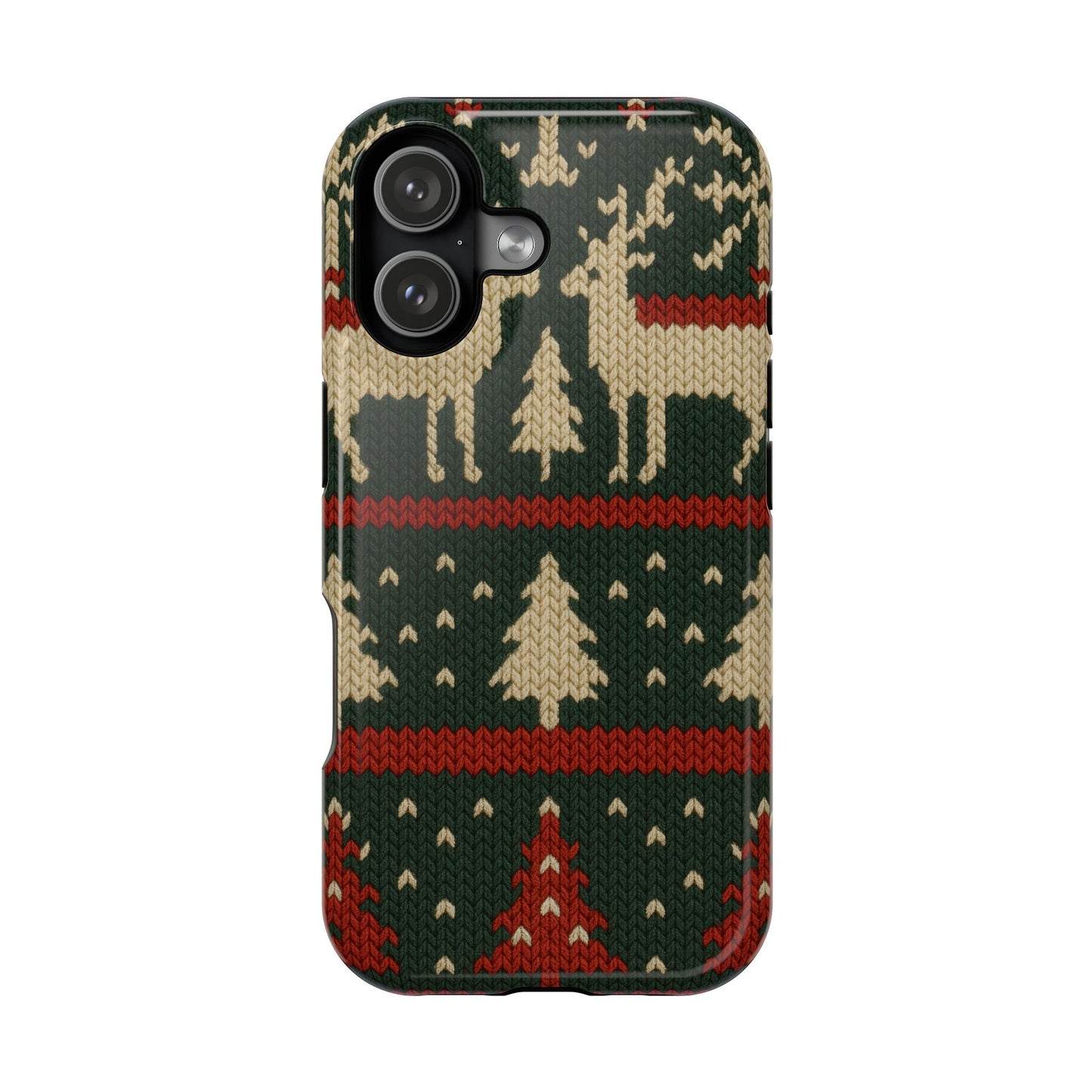Holiday Reindeer Knit iPhone Case | compatible with MagSafe