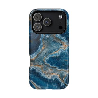 Blue Agate Marble iPhone Case —with MagSafe - Shamo's