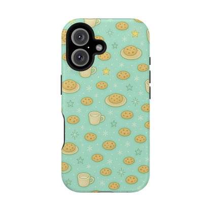 Cookie & Coffee Pattern Tough iPhone Case — Impact-Resistant