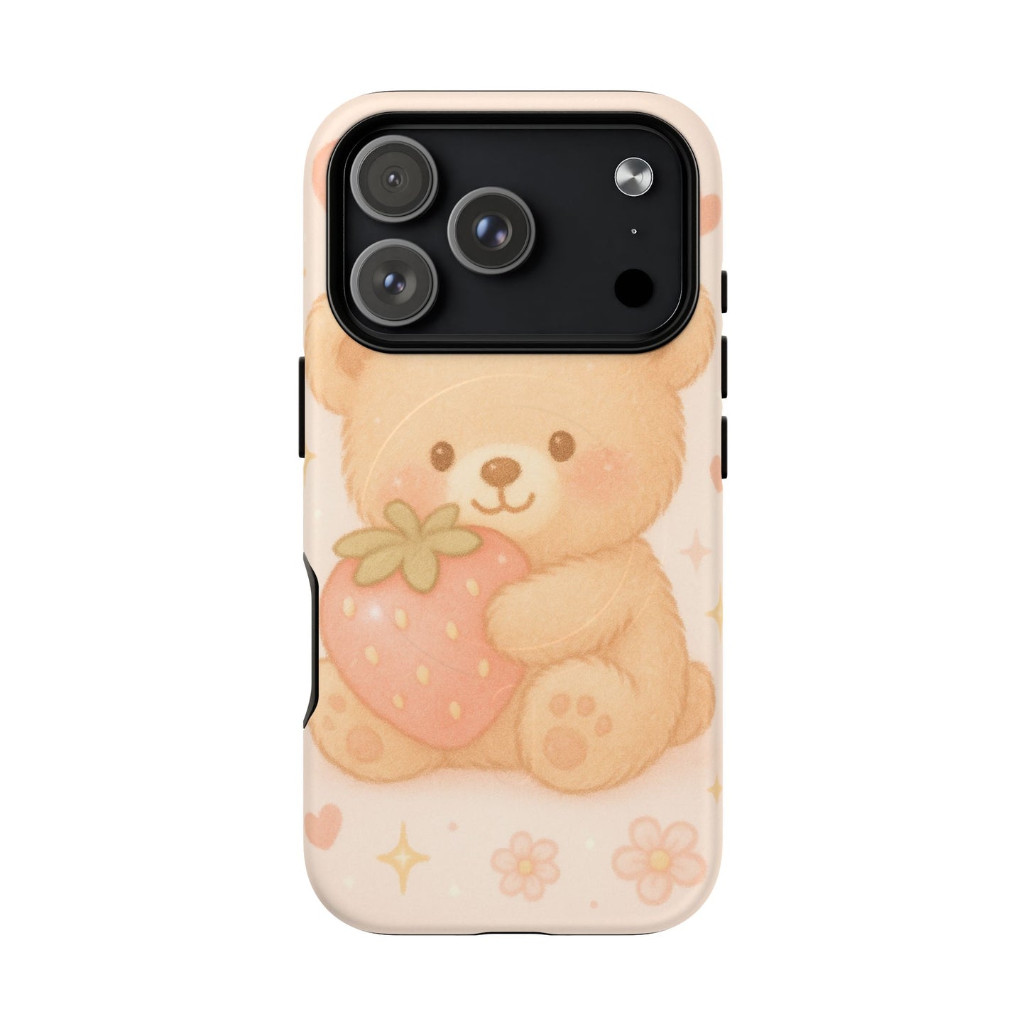 Strawberry Teddy iPhone Case with MagSafe