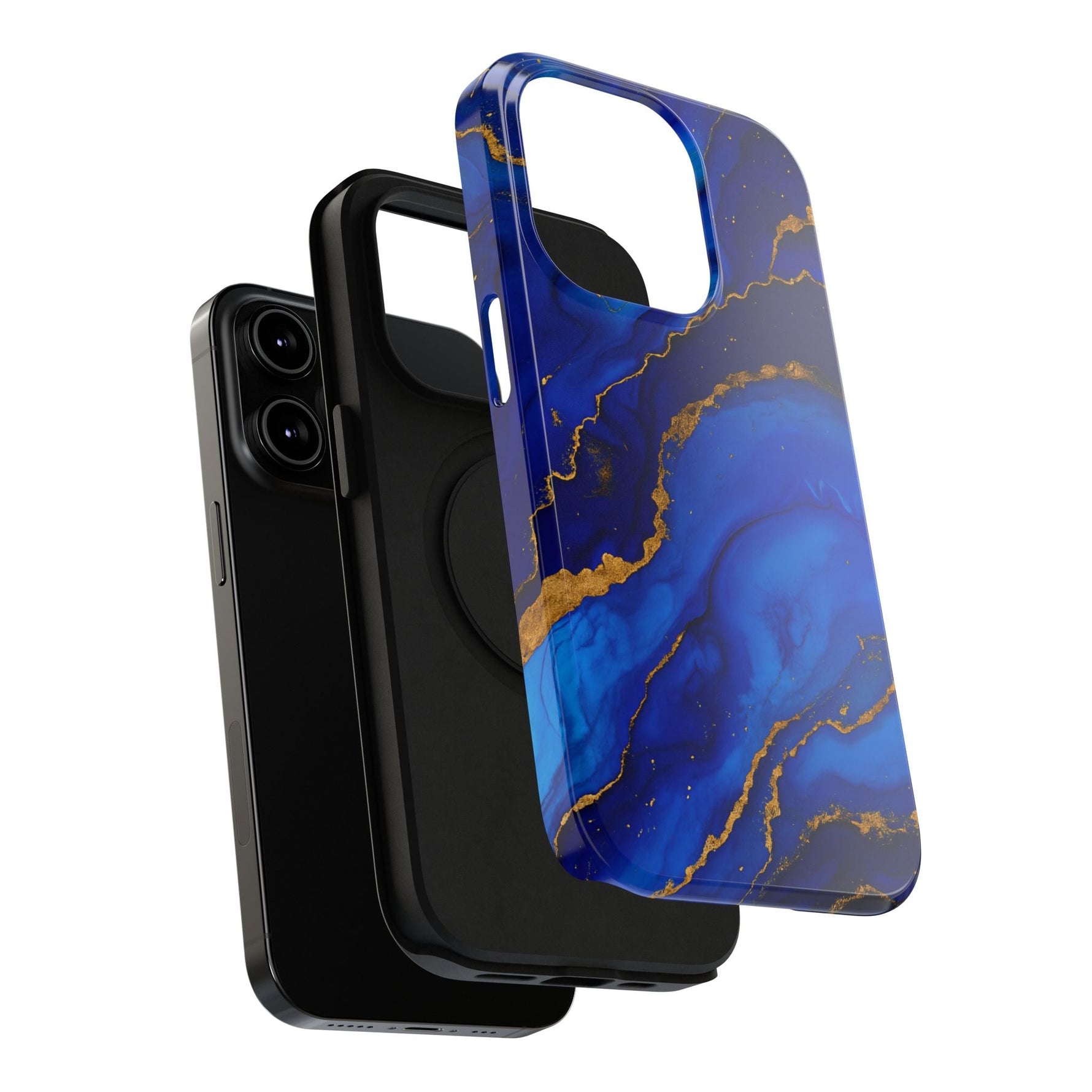 Blue Gold Marble Phone Case  Shamo's