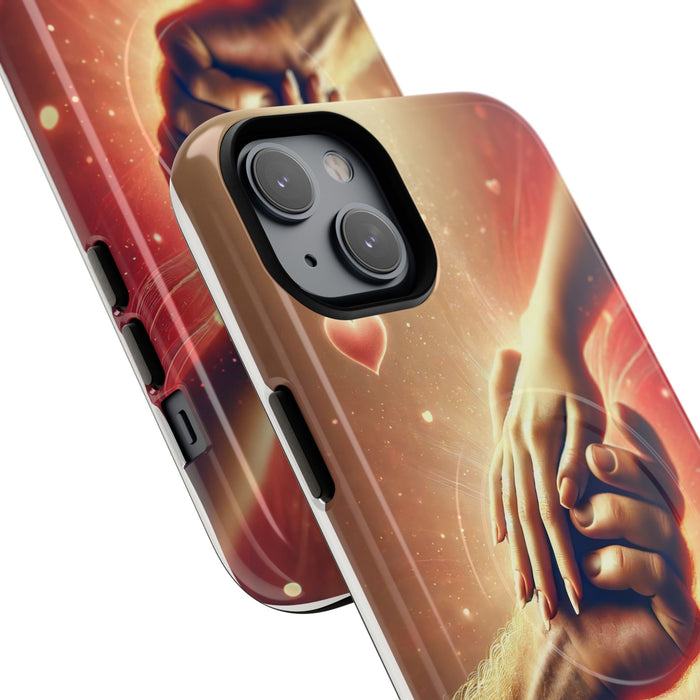 Magnetic Phone Case - Hands in Love Design - Compatible with MagSafe