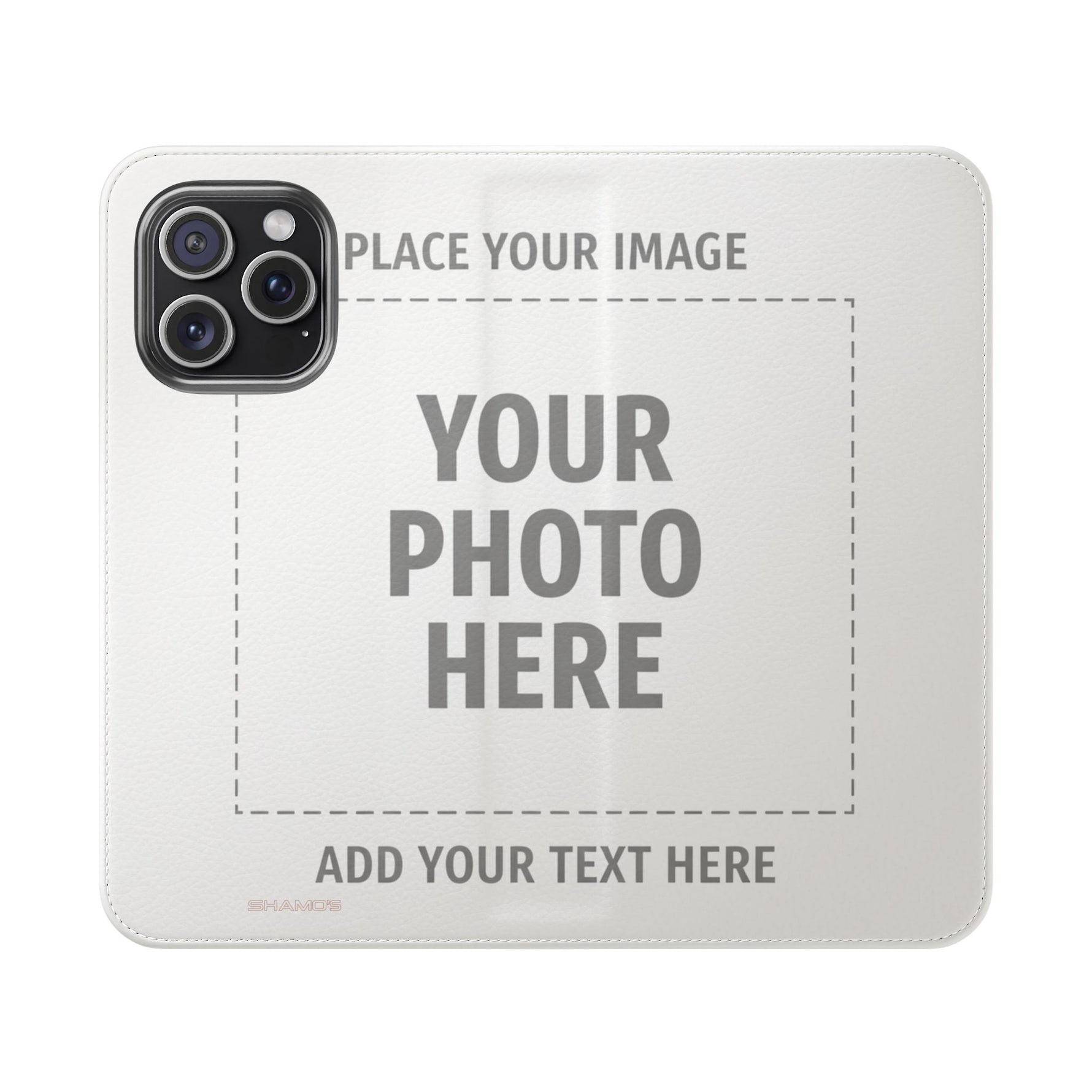 Personalized Flip Wallet Phone Case – Custom Photo & Text Wallet Cover