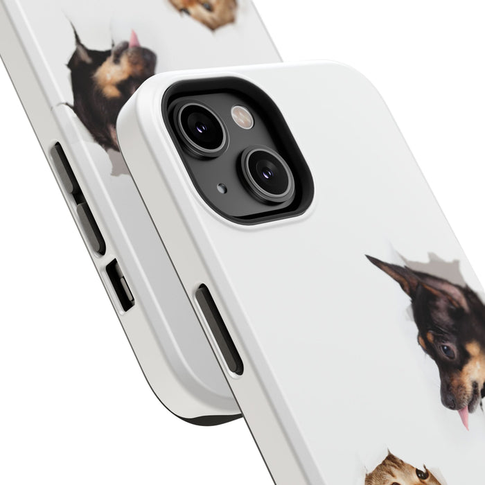 Impact-Resistant Cases with a cat and a dog