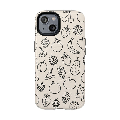 Fruit Pattern Tough iPhone Case | Compatible with MagSafe
