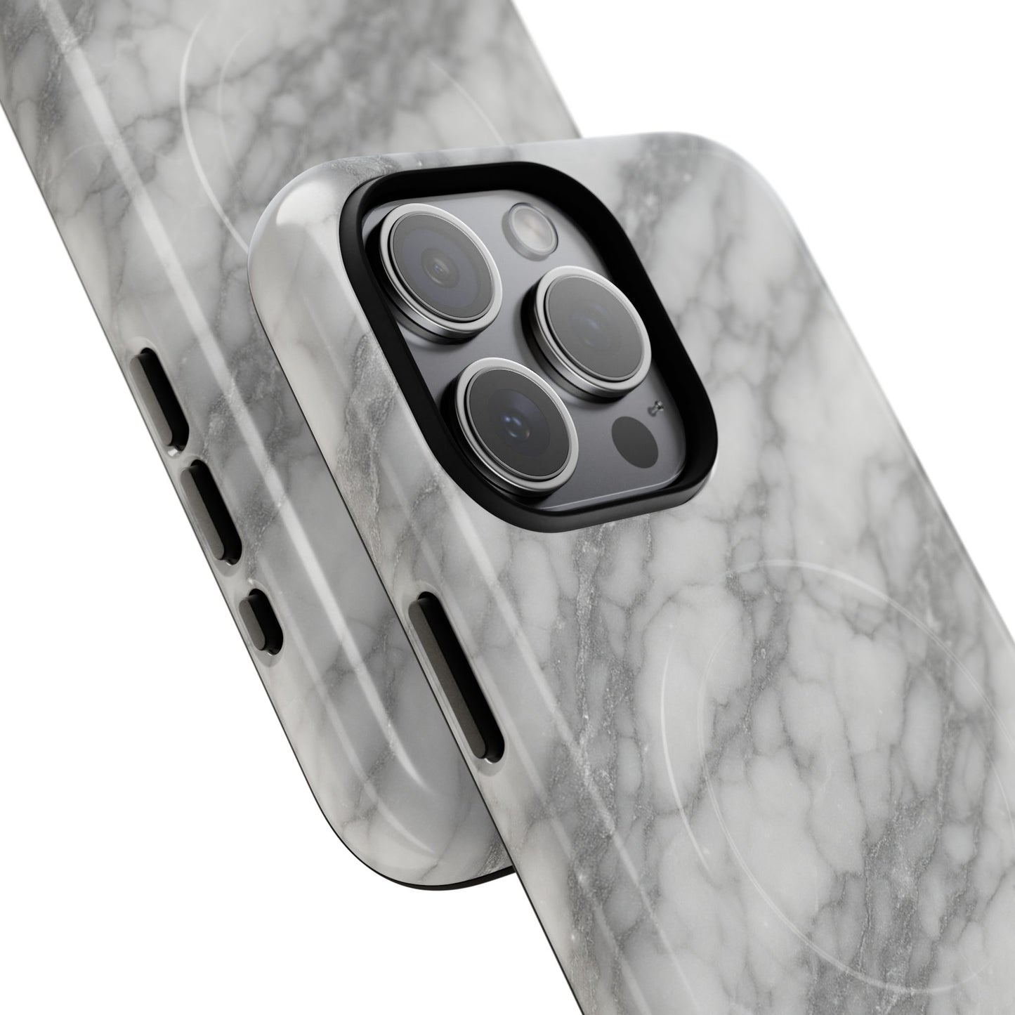 Silver Mist Marble iPhone Case with MagSafe - Shamo's