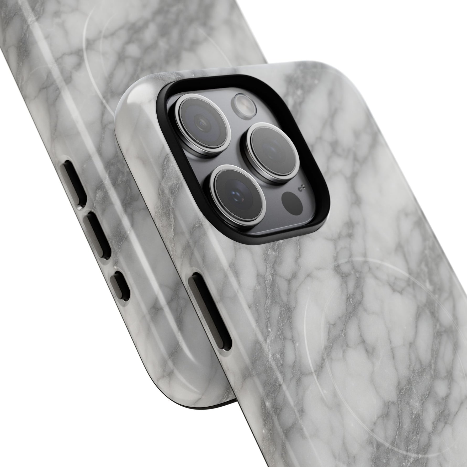 Silver Mist Marble iPhone Case with MagSafe - Shamo's