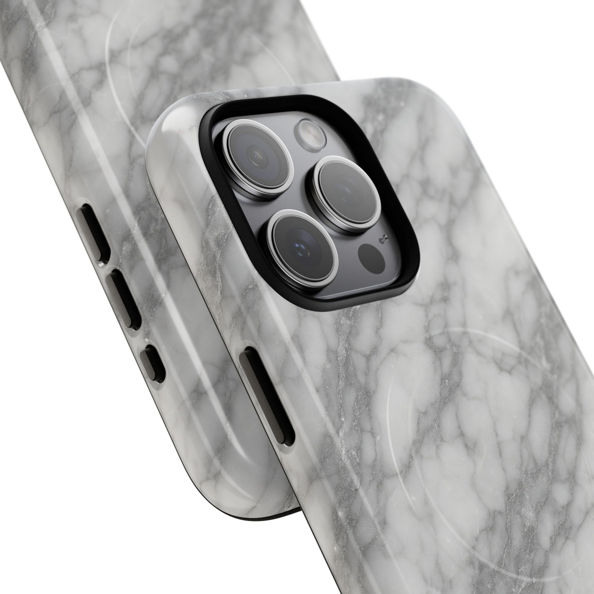 Silver Mist Marble iPhone Case with MagSafe - Shamo's